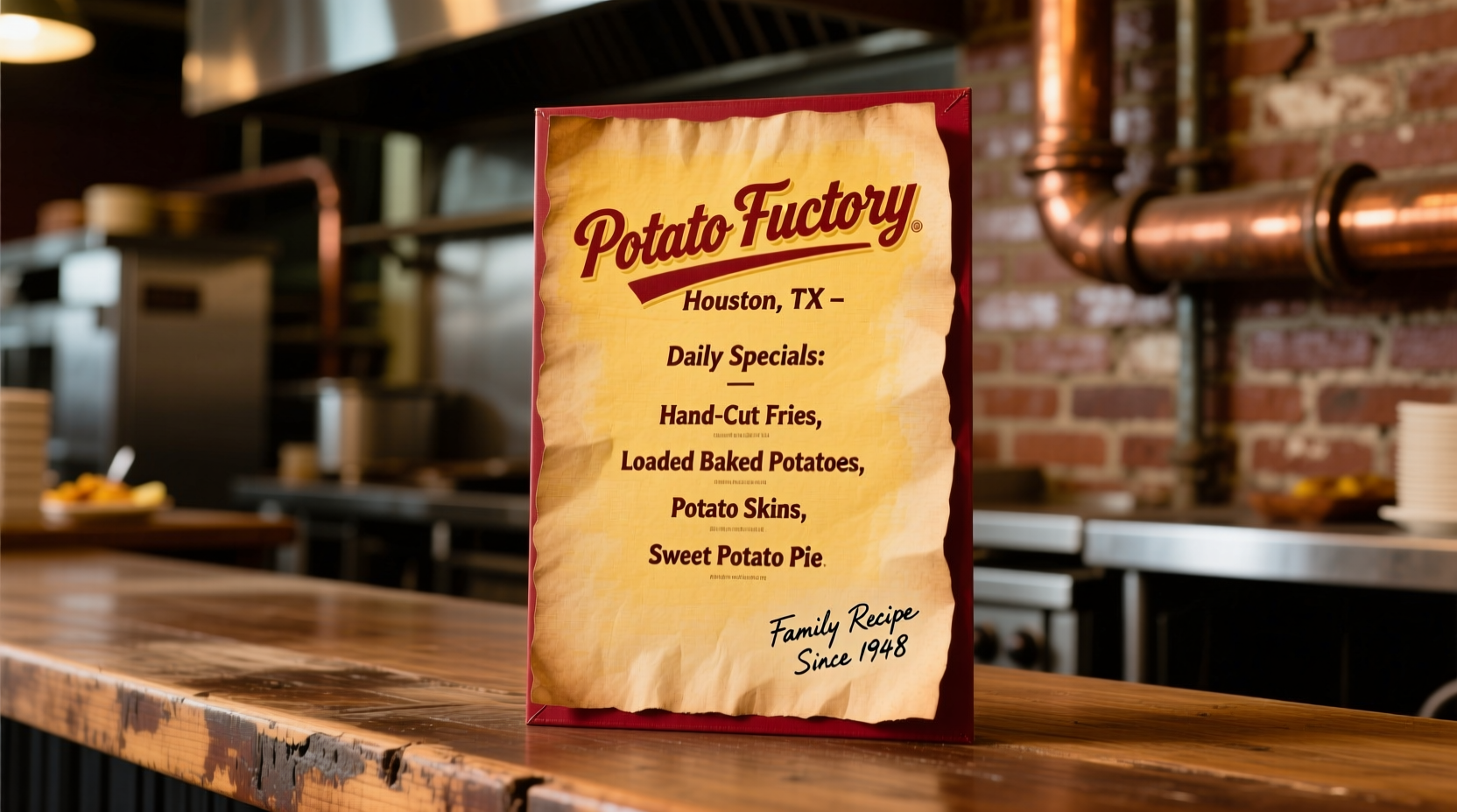 Potato Factory Houston Texas Menu: Verified Options