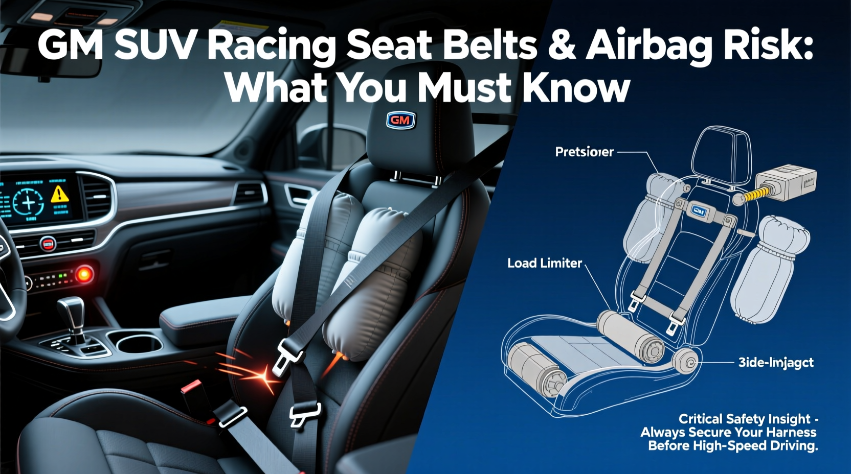 gm suv racing belt airbag risk