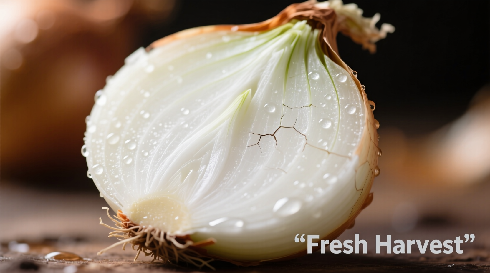 Fresh white onions with papery skin and crisp flesh