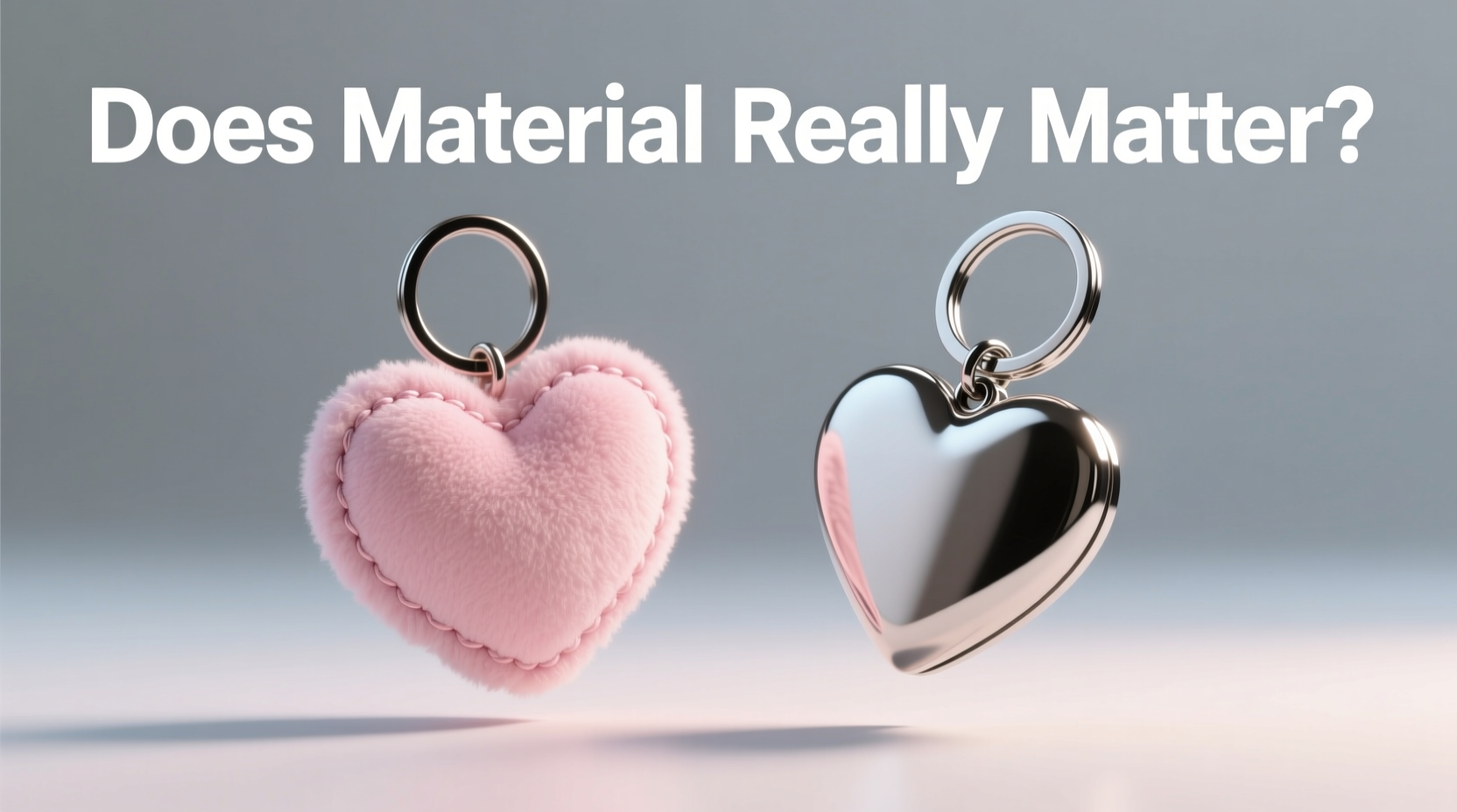 heart plush keychain vs metal keychain does the material really matter