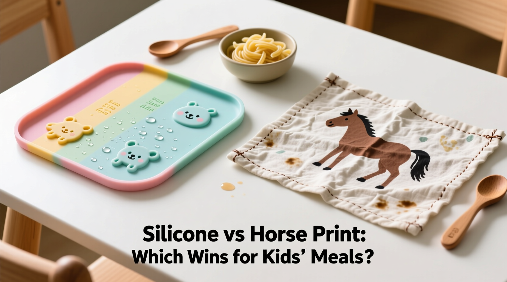 are silicone placemats really better than horse printed ones for kids meals