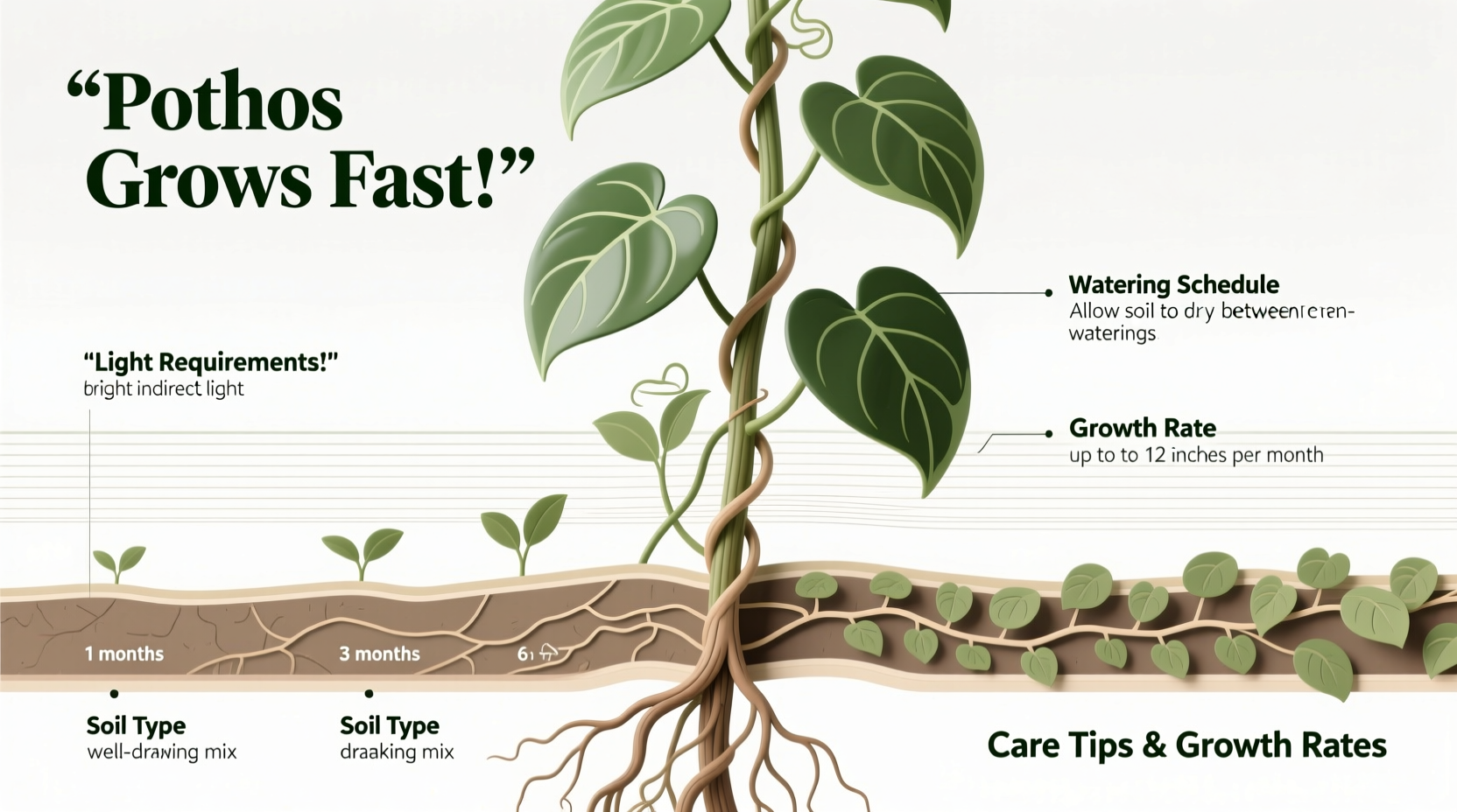 does pothos grow fast