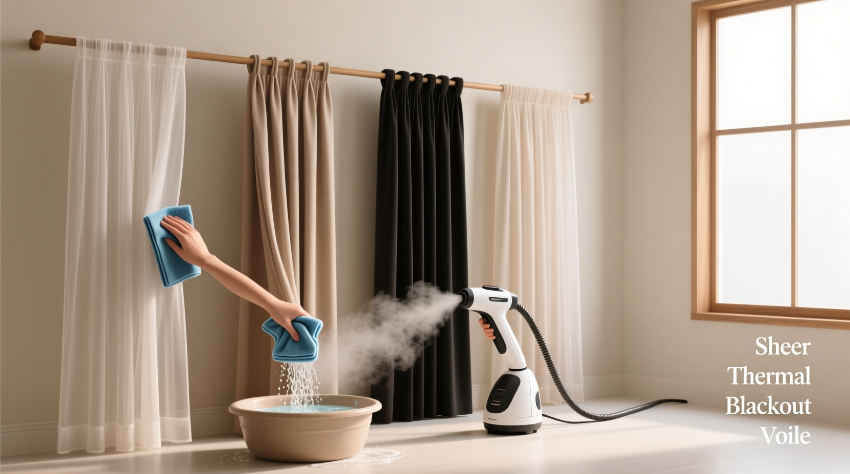 how to clean all types of curtains