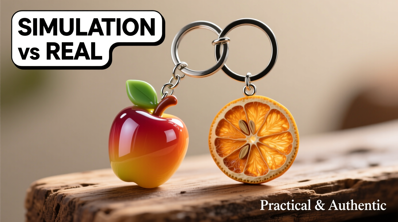simulation fruit keychain vs real fruit charm is the real thing even practical