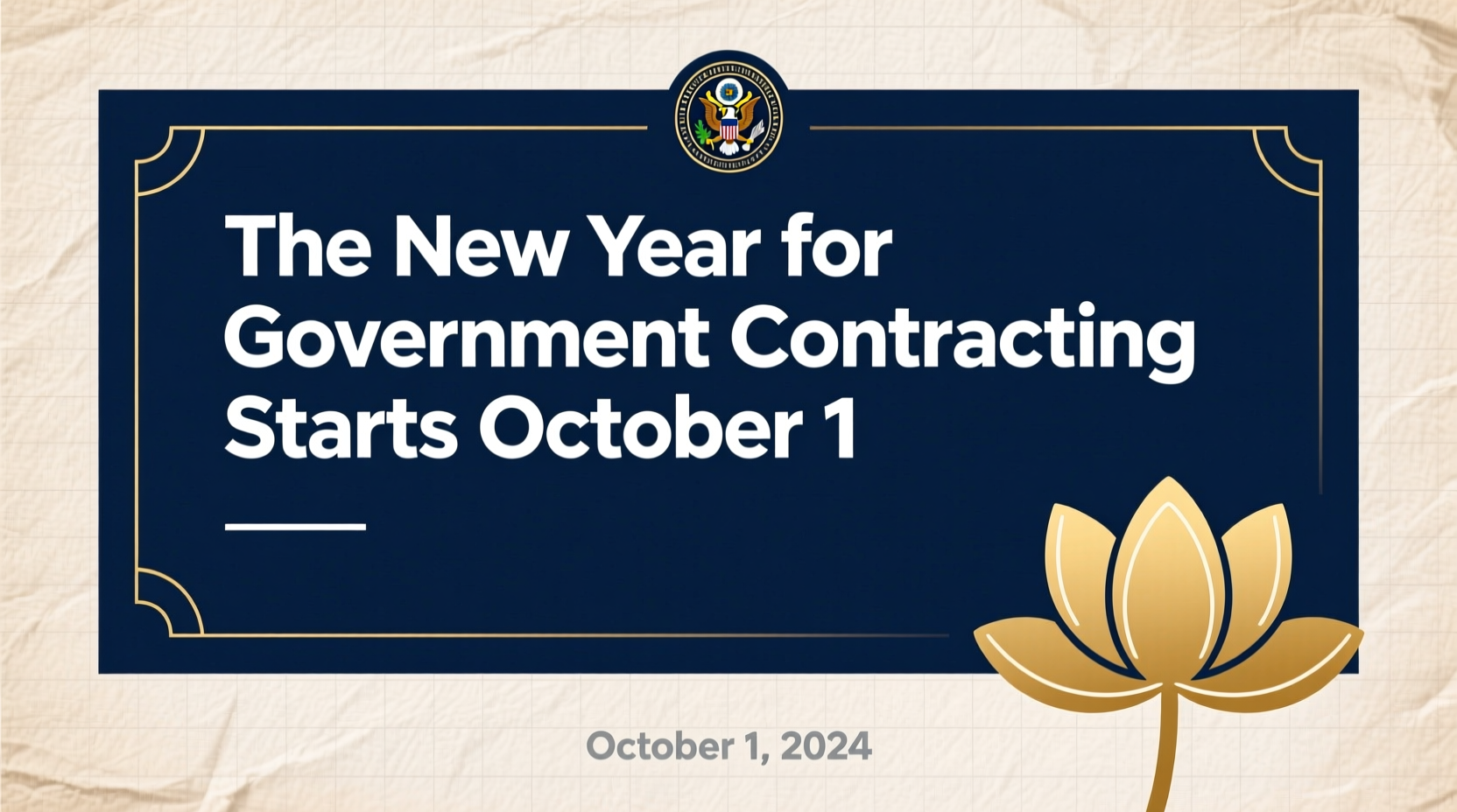 when does the new year starts for government contracting