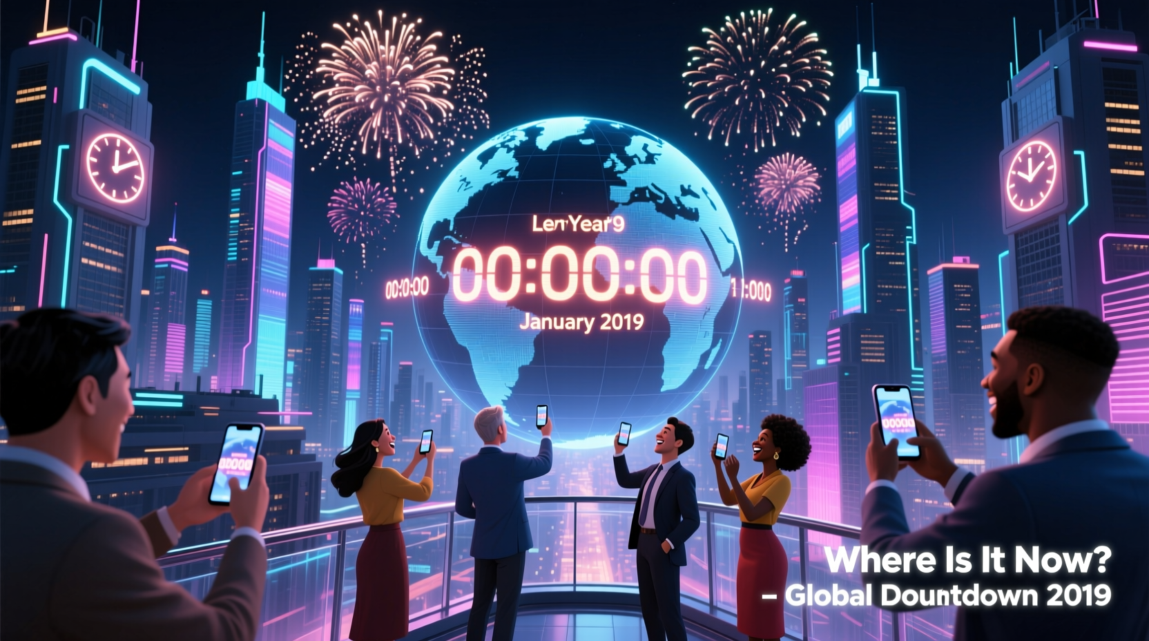 where is it new year 2019 now