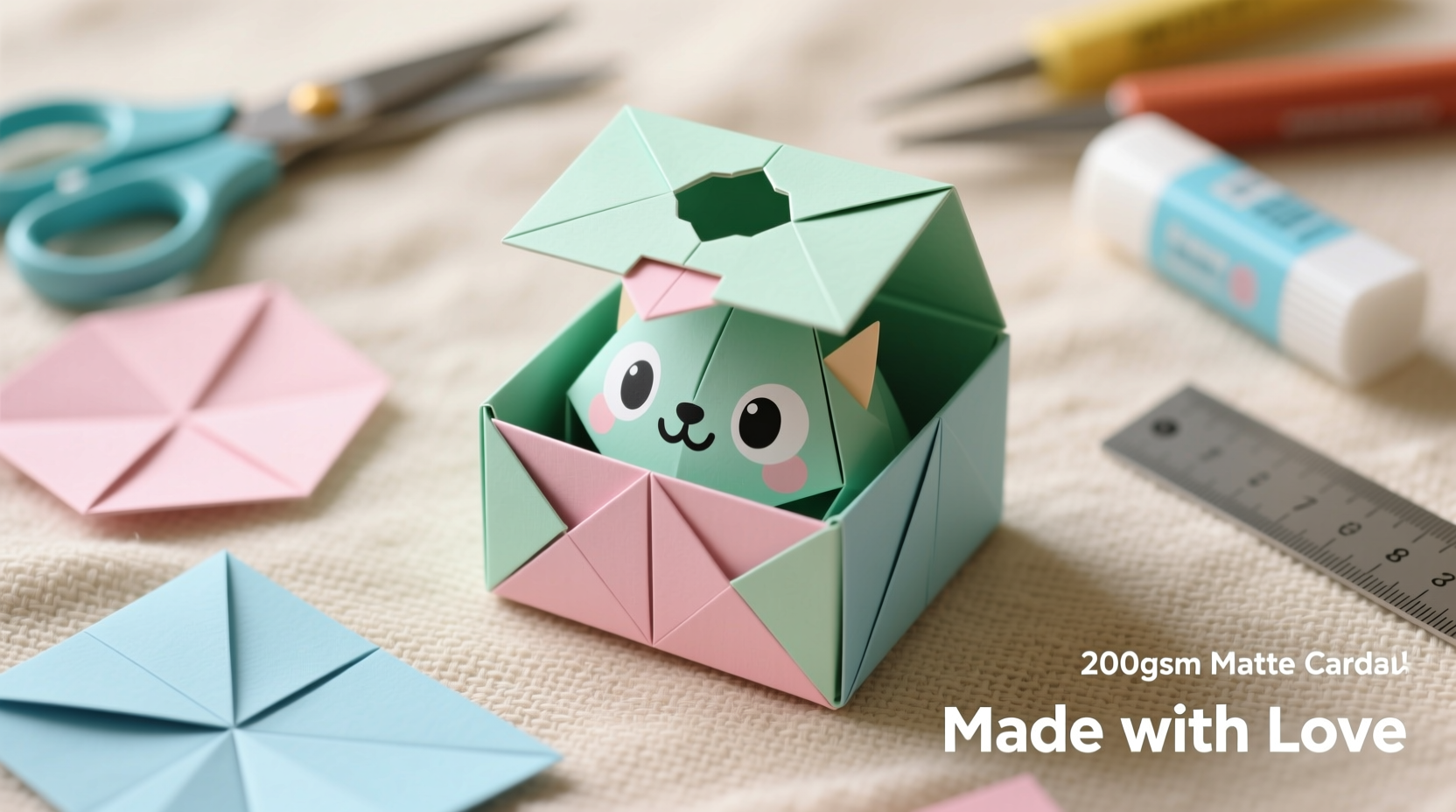 how to make a paper labubu box