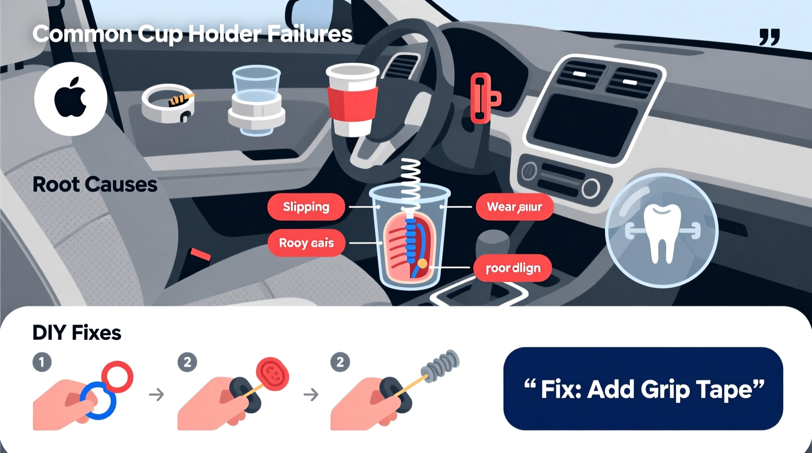 cup holder failures fixes