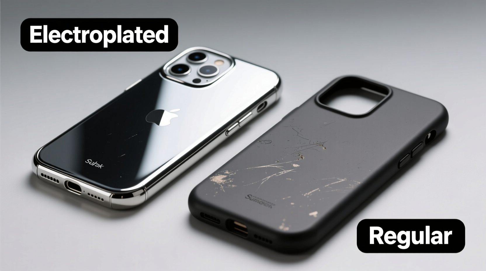 electroplated vs regular phone case does that shiny finish really last longer