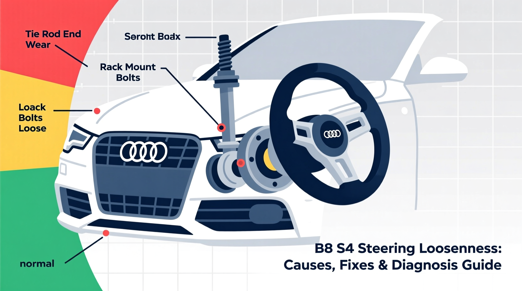 b8 s4 steering looseness