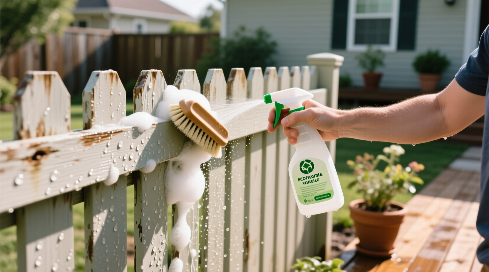 how to clean vinyl fence