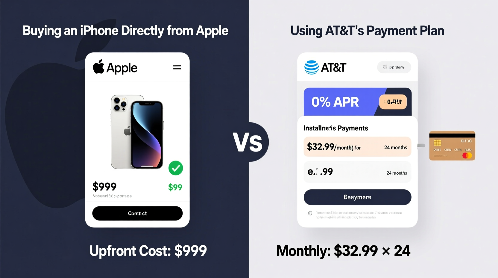 is buying an iphone from apple directly better than using the att payment plan