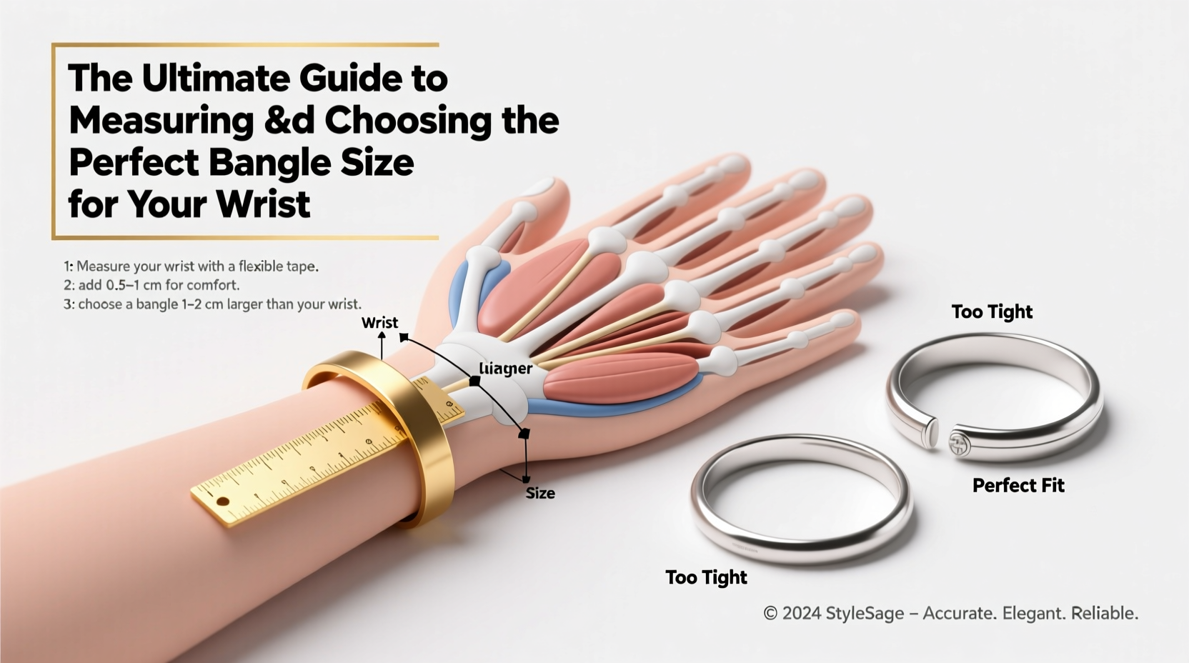 the ultimate guide to measuring and choosing the perfect bangle size for your wrist