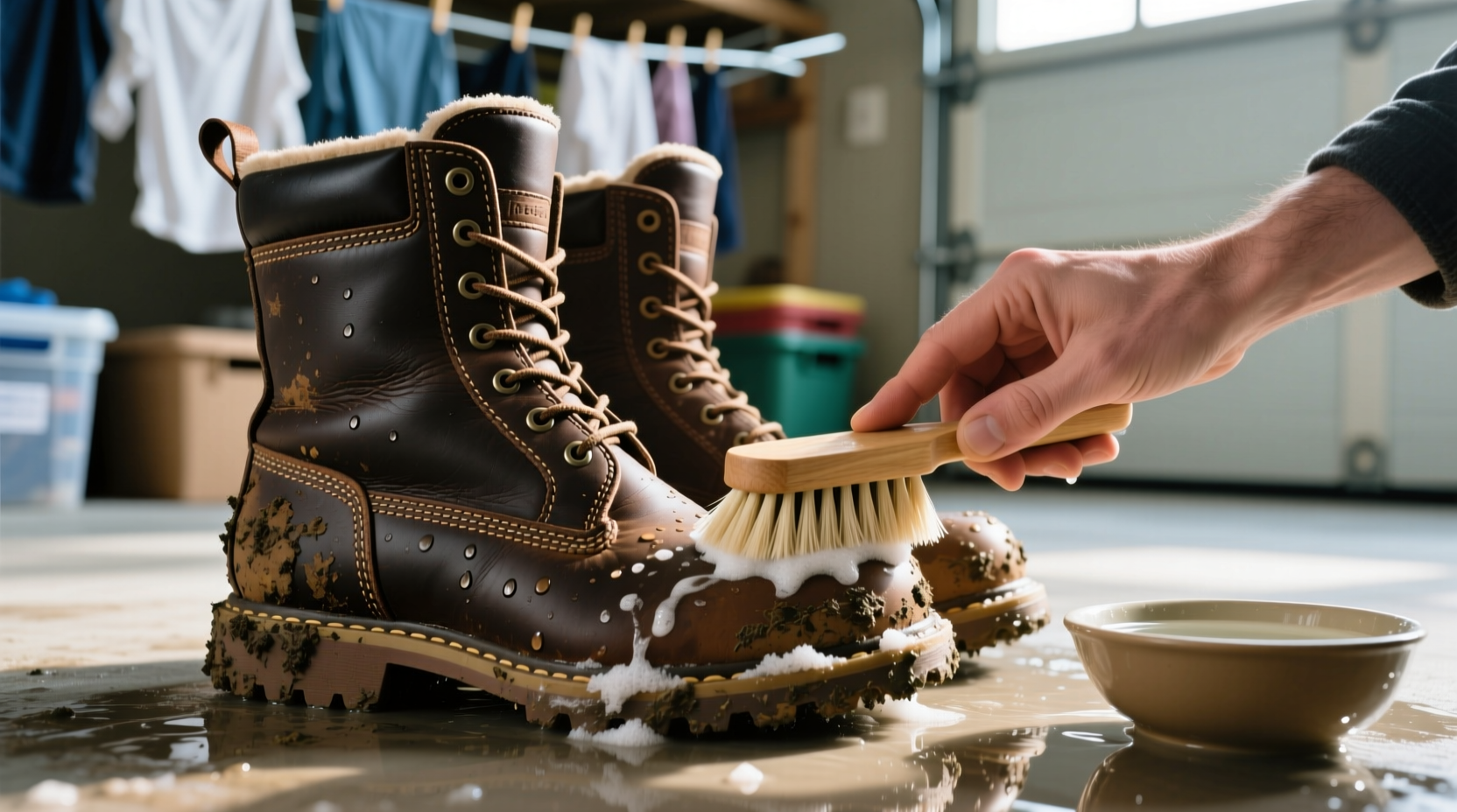 how to clean winter boots