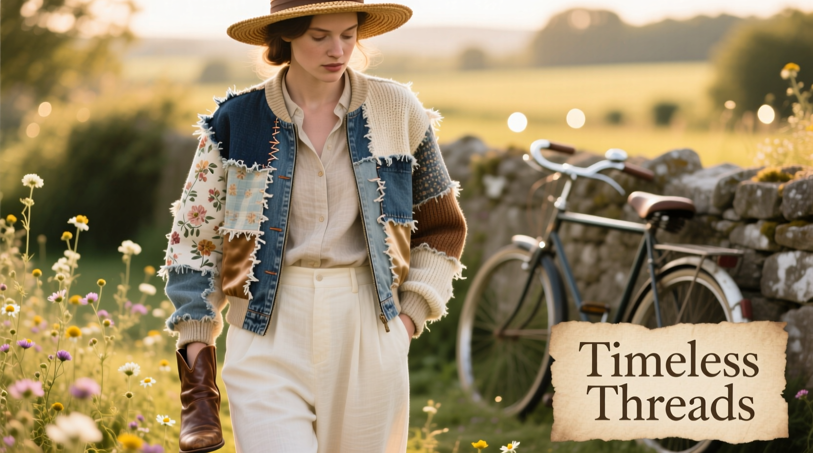 creative ways to style a nostalgic patchwork jacket for effortless vintage charm