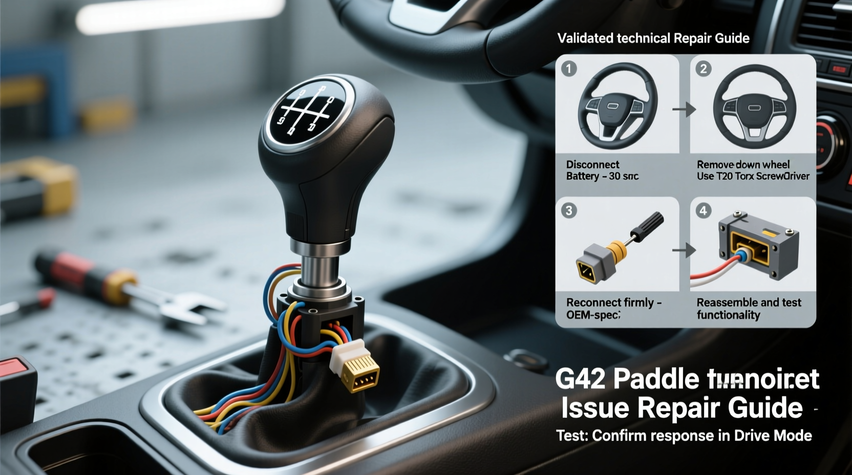 G42 Paddle Shifter No Response Fix: OEM-Validated Steps