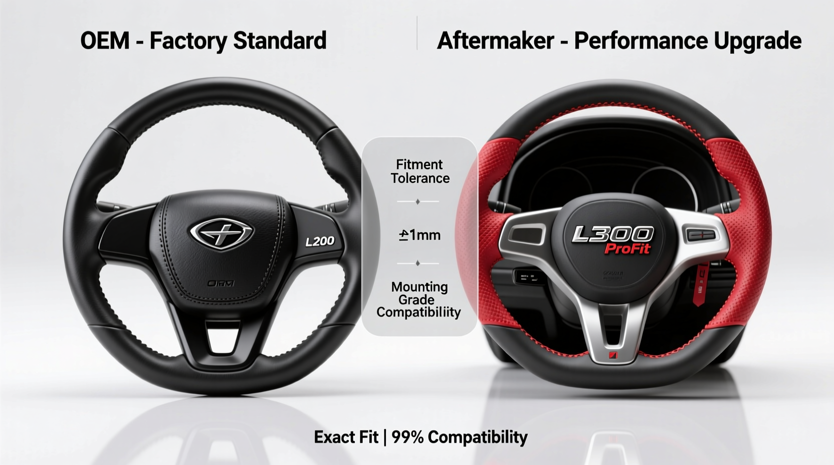 oem vs aftermarket l200 steering wheel