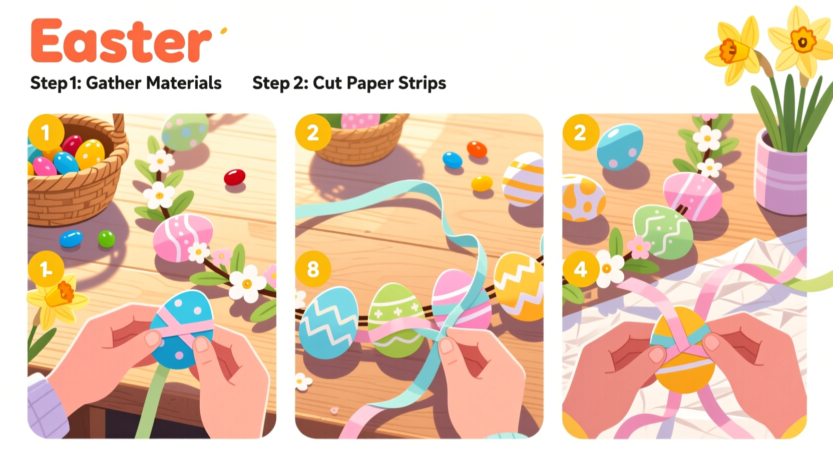 how to make an easter garland