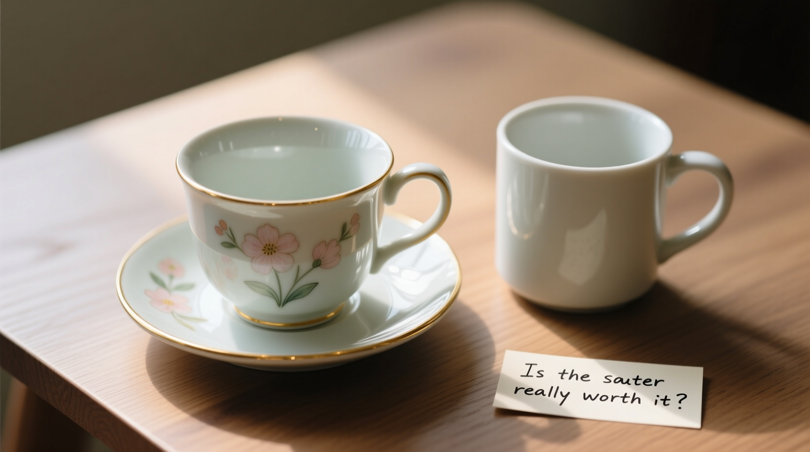 ceramic mug with saucer vs regular mug is the saucer really worth it