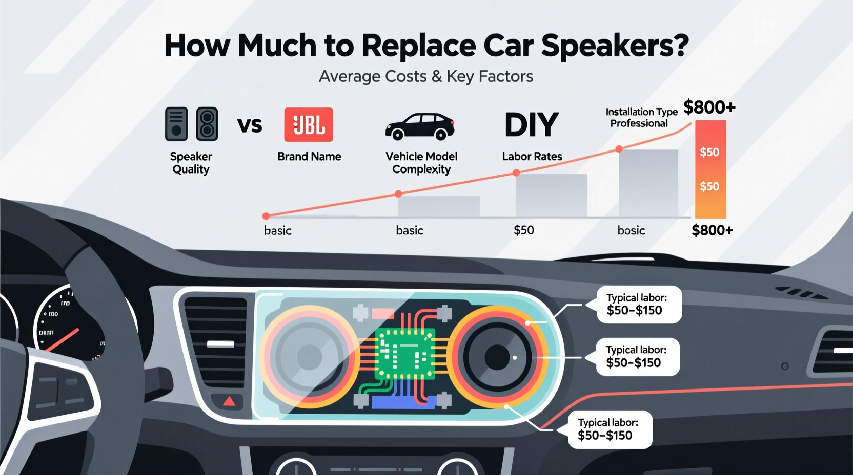 how much to replace car speakers