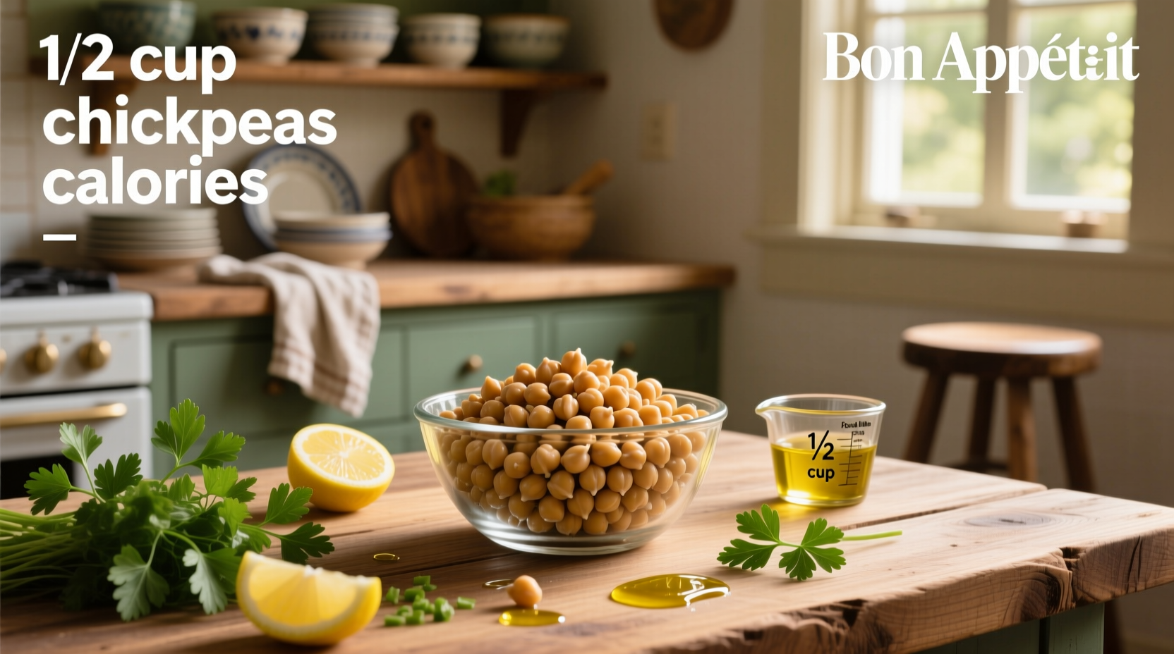 1/2 cup chickpeas calories nutrition guide