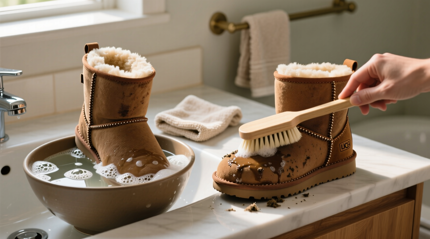 how to clean ugg sheepskin boots