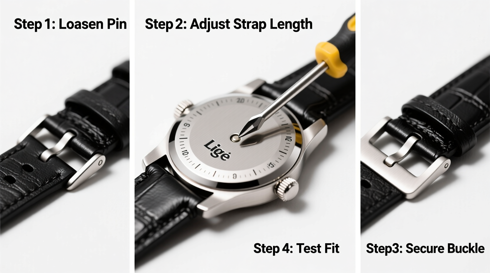 step by step guide to easily adjust the strap on your lige mens watch for a comfortable fit