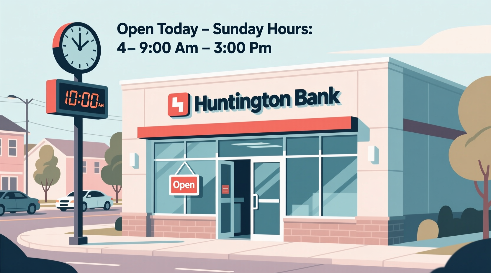 is huntington bank open on sunday
