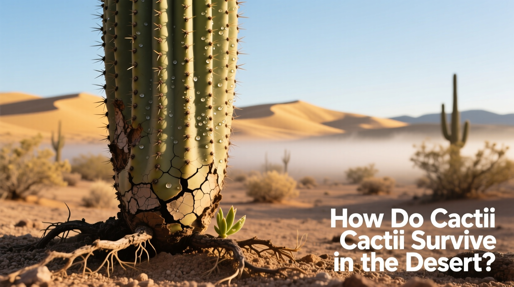 how does cactus survive in desert