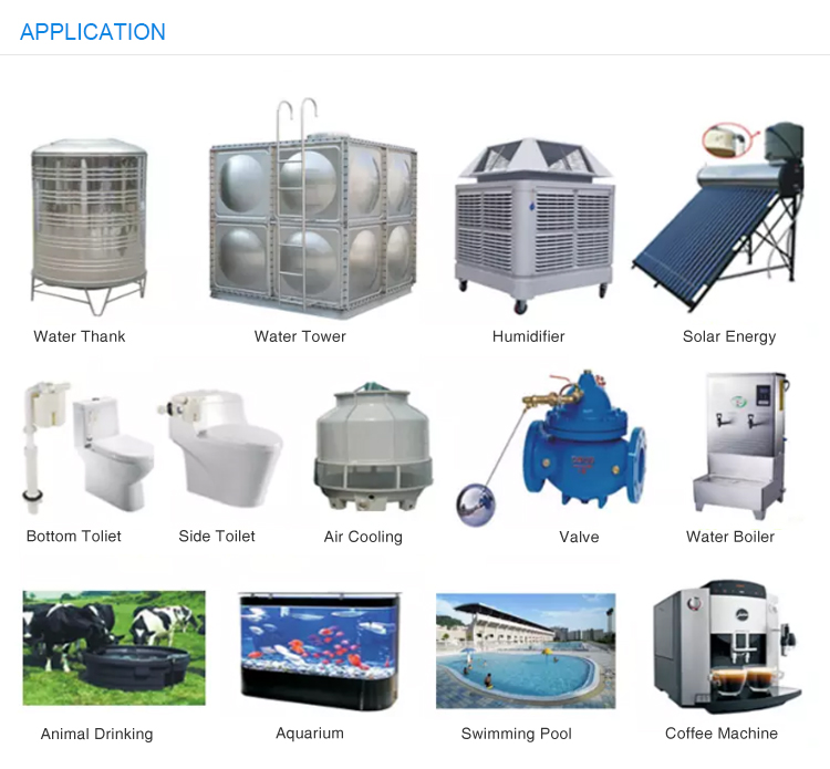 3/4 Inch mini size vertical plastic water cistern ball float valve automatic water level control valve