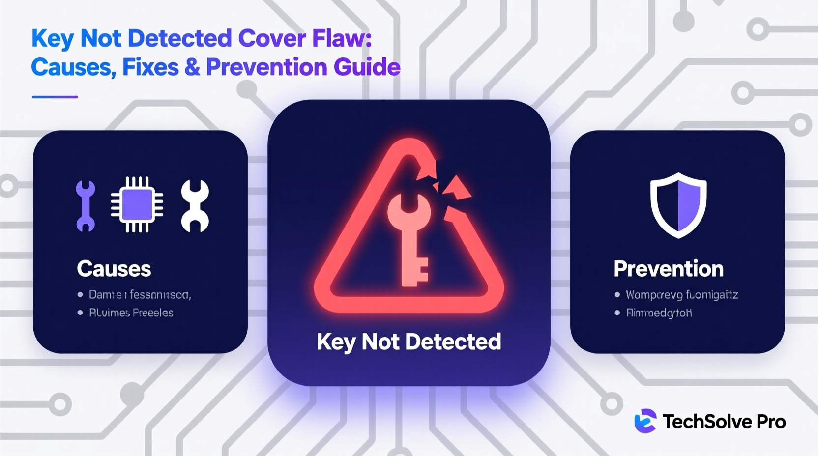 key not detected cover flaw