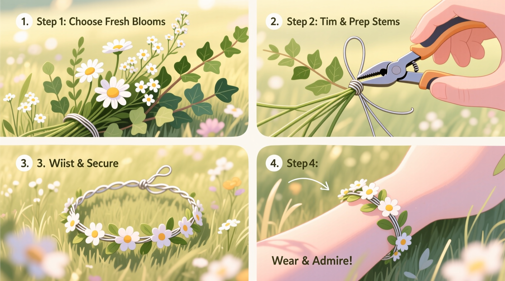 easy step by step guide to crafting beautiful flower bracelets for beginners