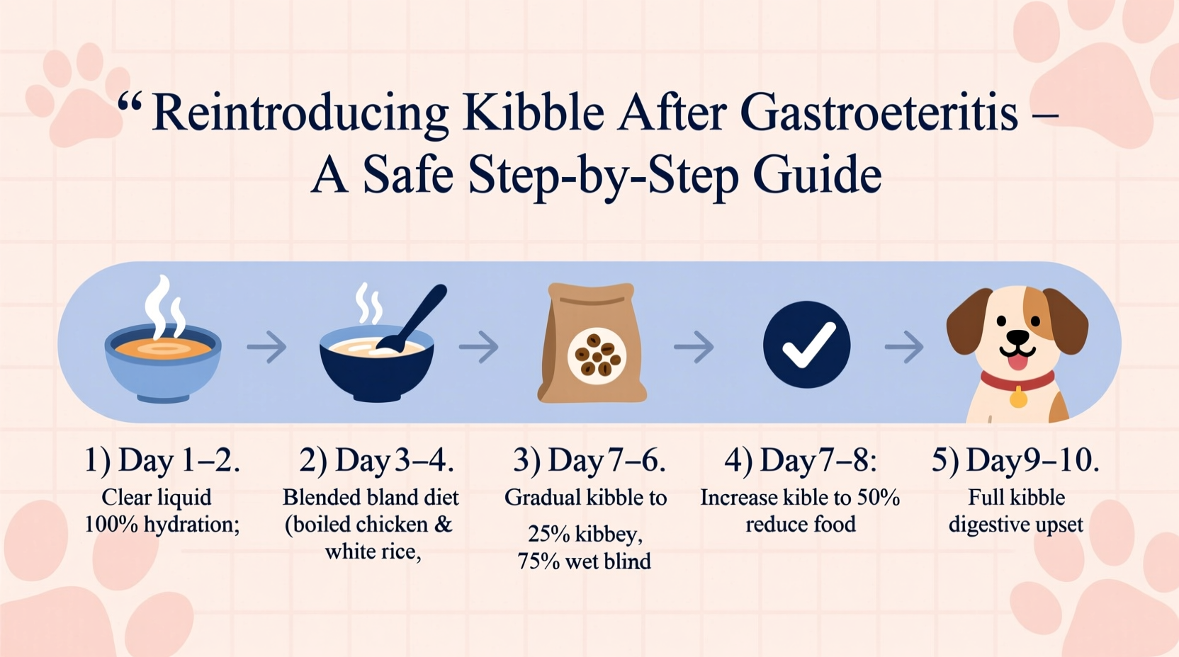 how to transition your dog back to kibble after gastroenteritis a step by step feeding guide