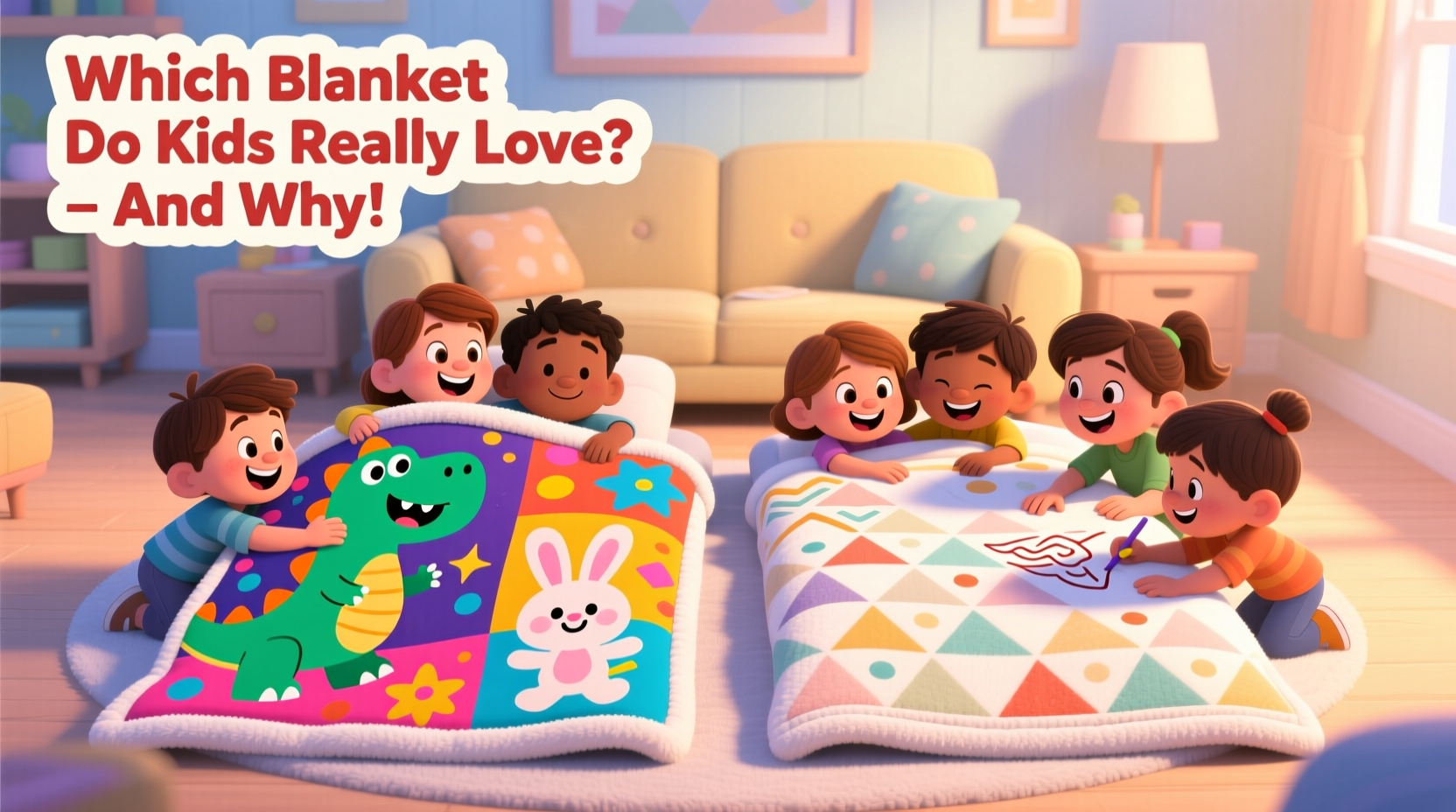 cartoon vs patterned blankets which one do kids actually prefer and why