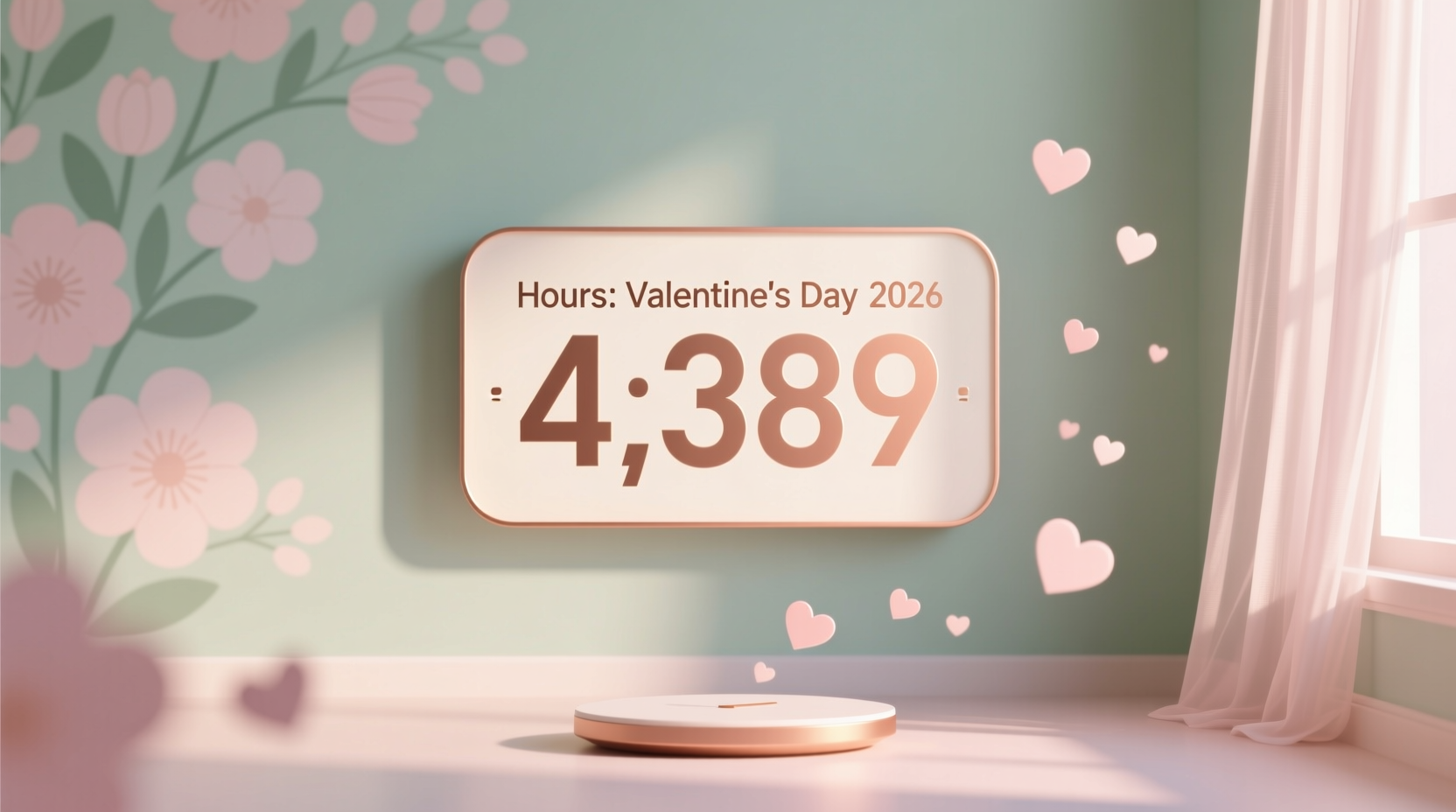 how many hours till valentines day countdown