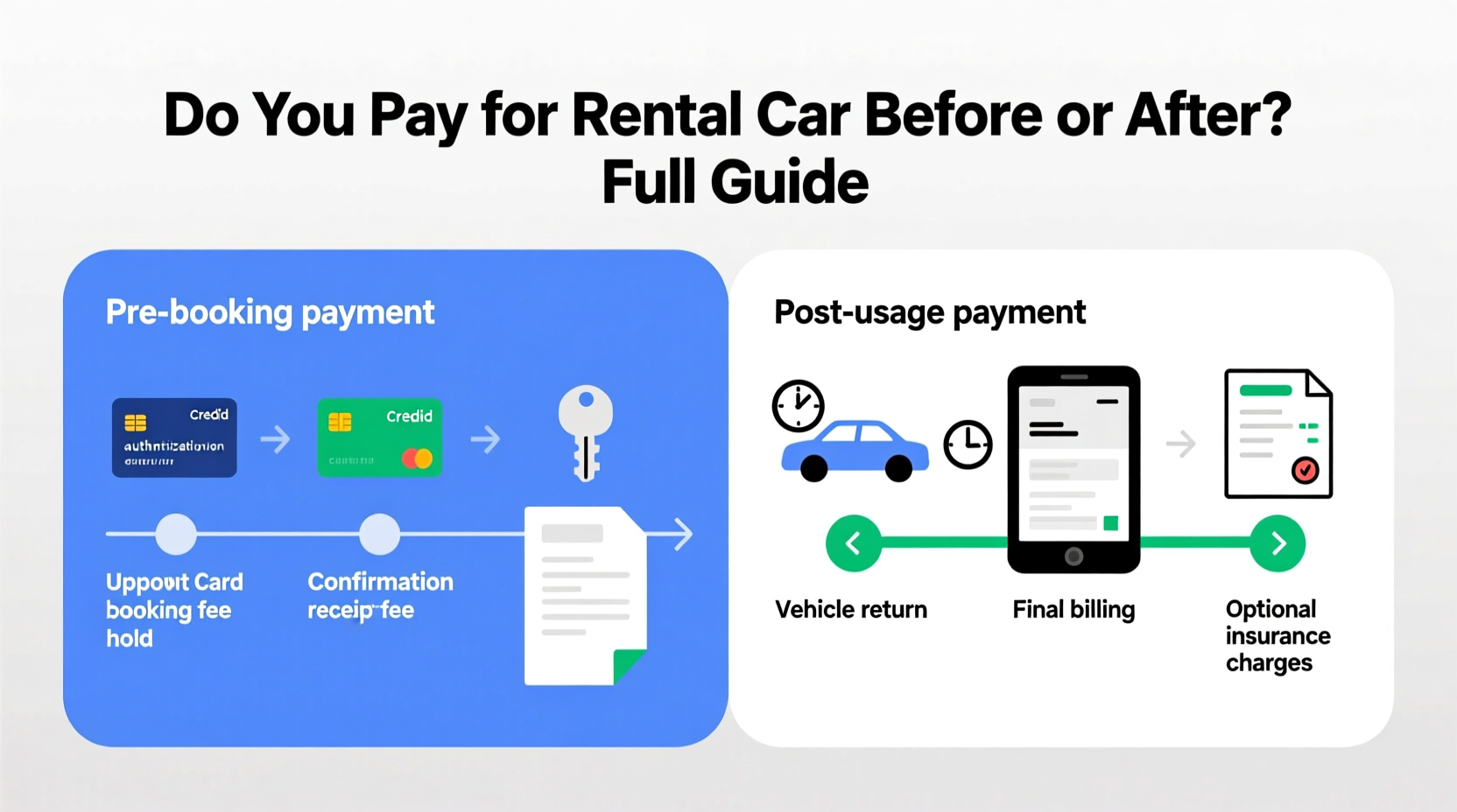 do you pay for rental car before or after
