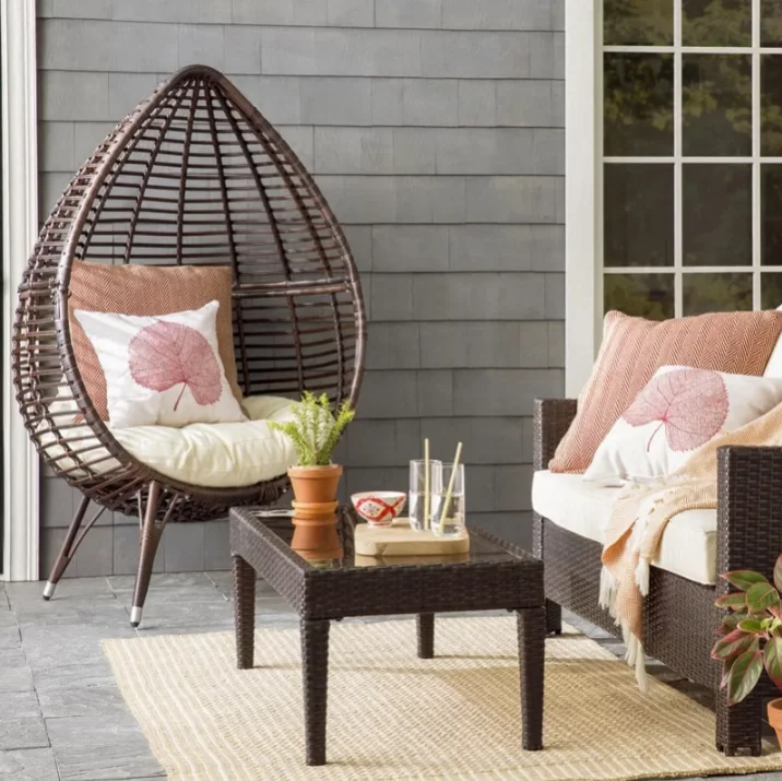 Loisirs d'intérieur ou extérieur chaise en rotin patio Meubles en osier chaise de jardin