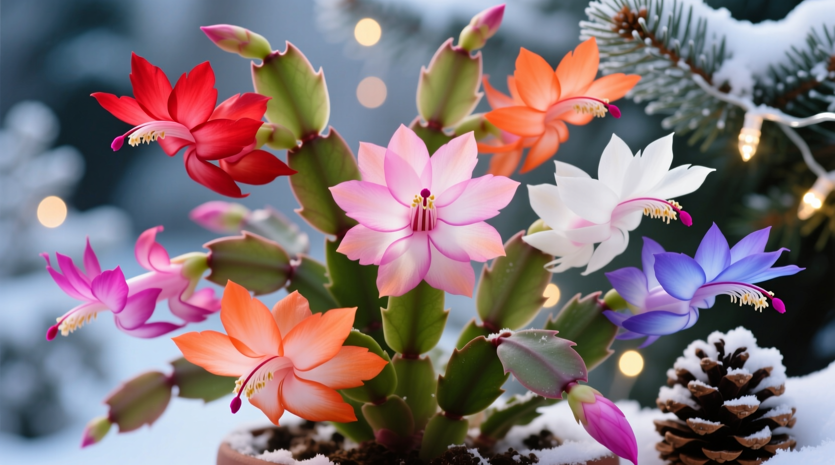 What Colors Does Christmas Cactus Come In?