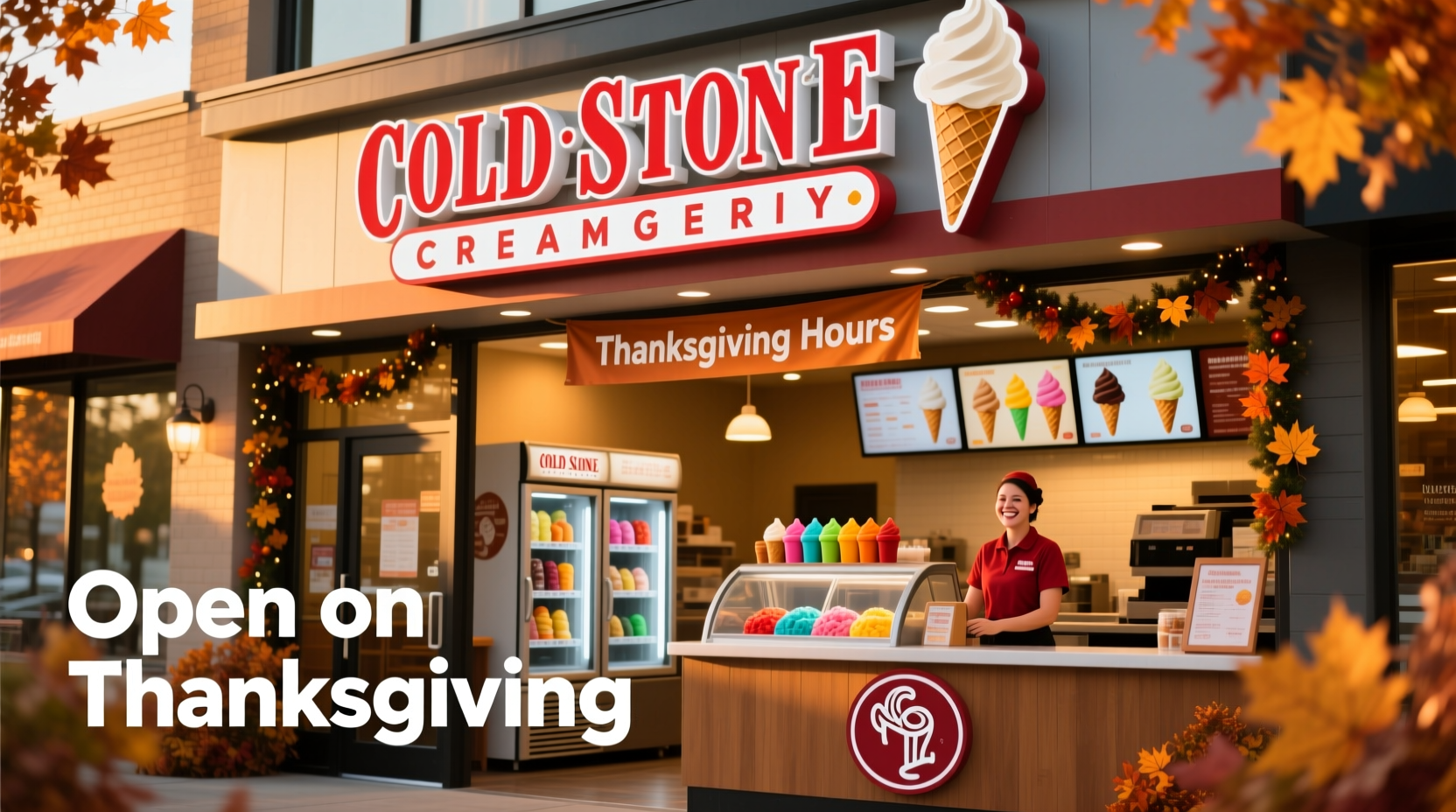 is cold stone creamery open on thanksgiving