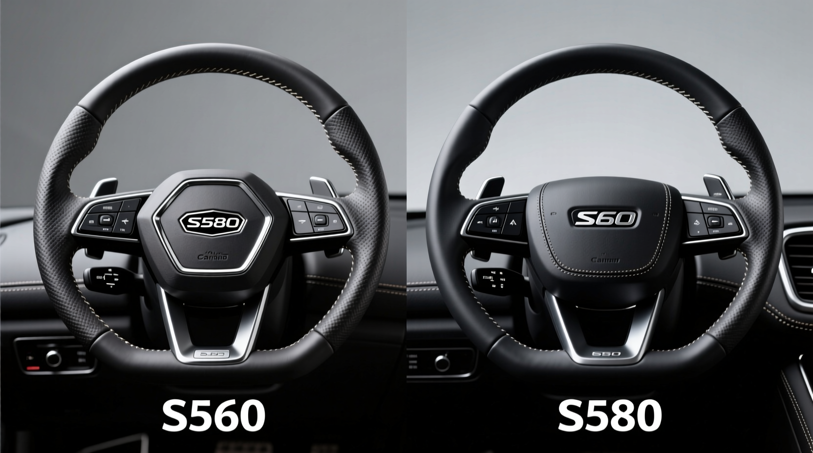 s560 vs s580 steering wheel