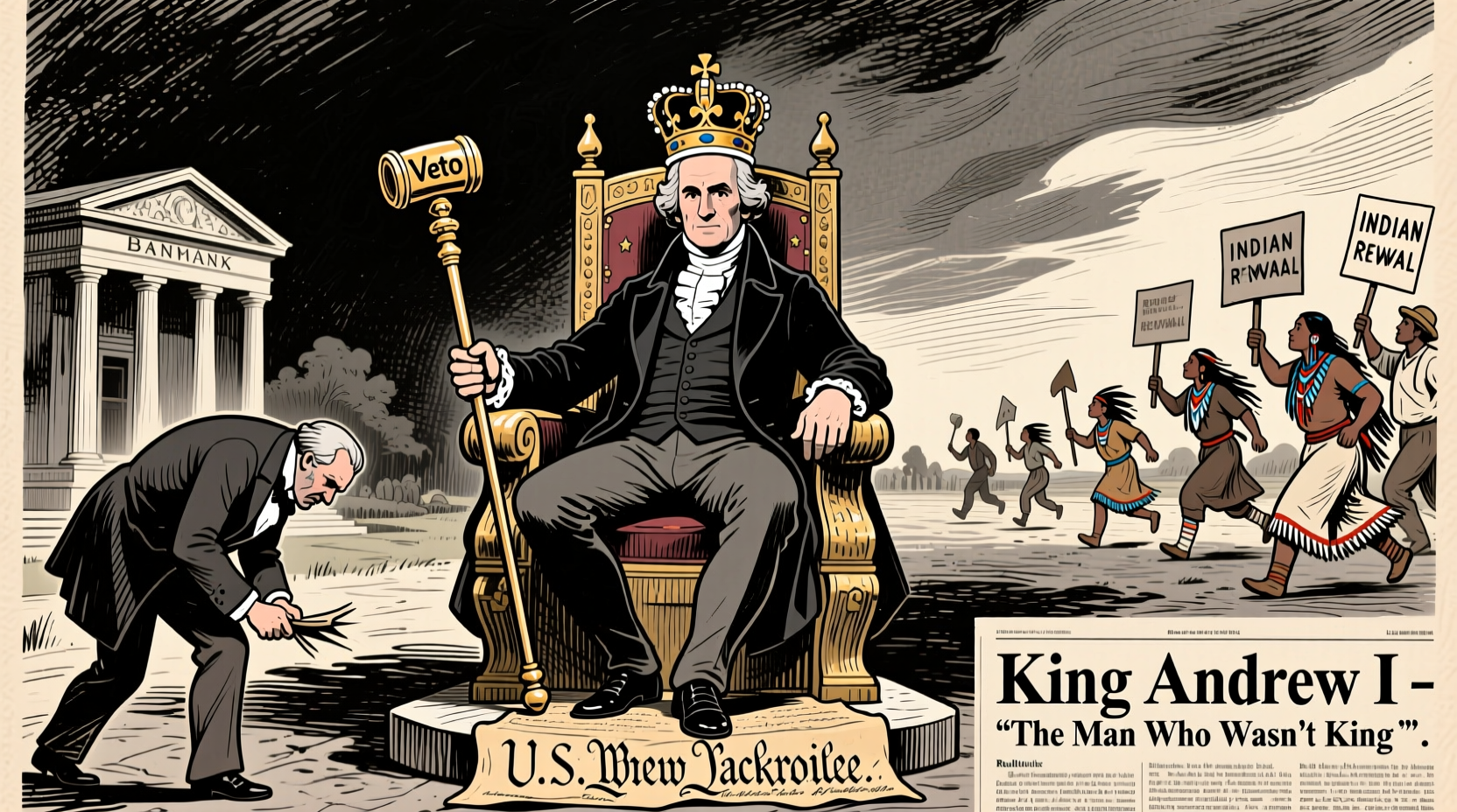 why was andrew jackson called king andrew examining the nickname