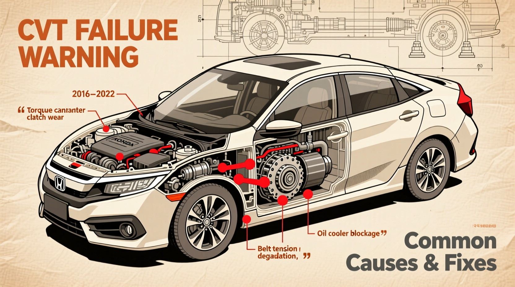 civic 8th gen cvt failure warning