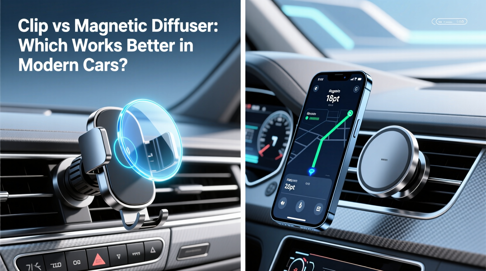 clip vs magnetic diffuser