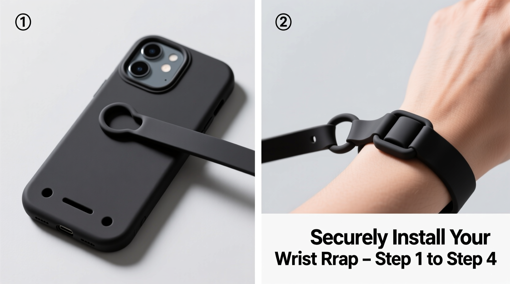 a step by step guide to securely installing a wrist strap on your phone case
