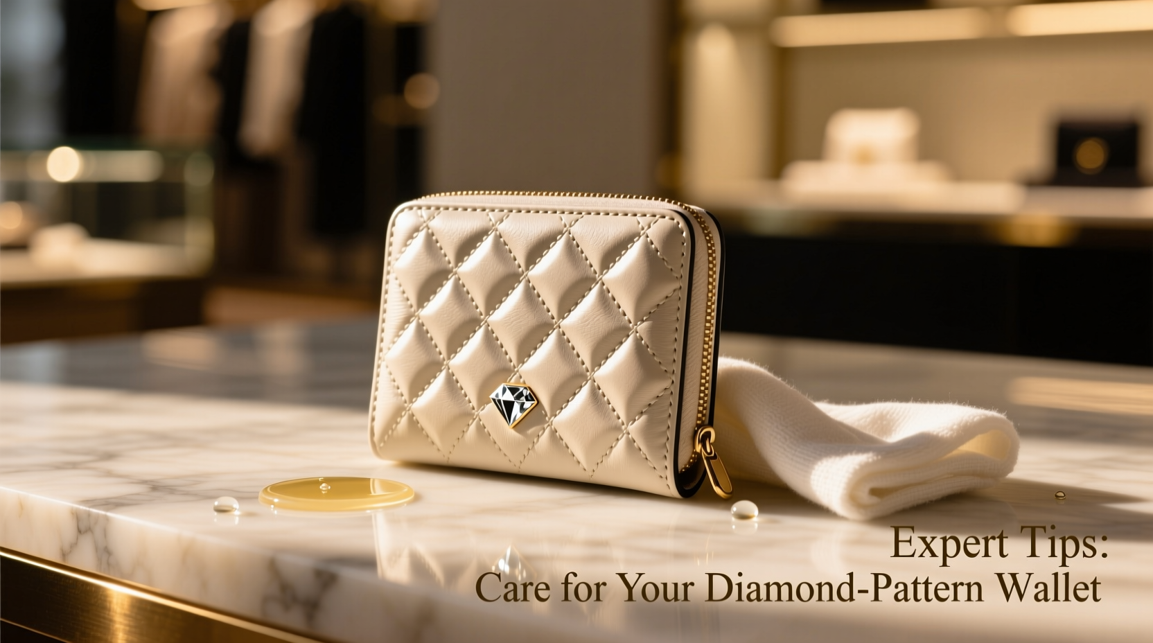 expert tips for caring for your small diamond pattern wallet to keep it looking new