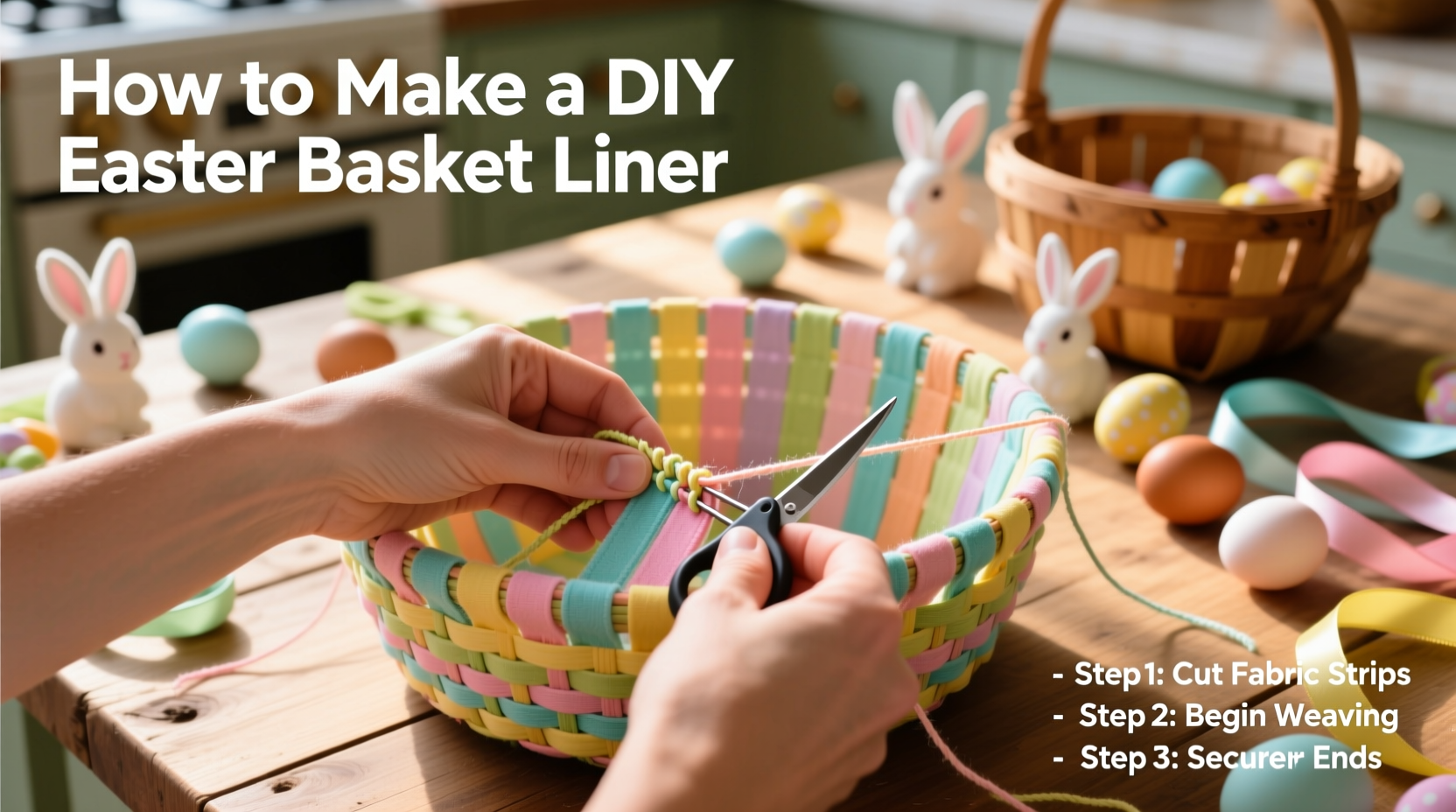 how to make a easter basket liner