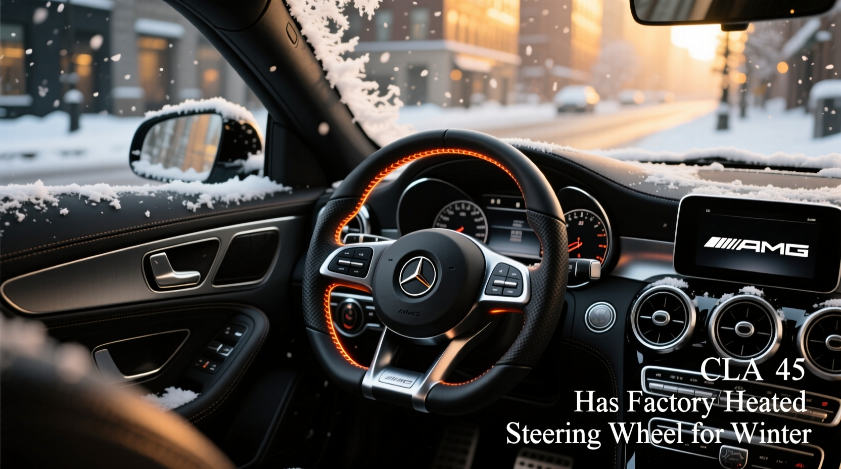 cla45 heated steering wheel winter