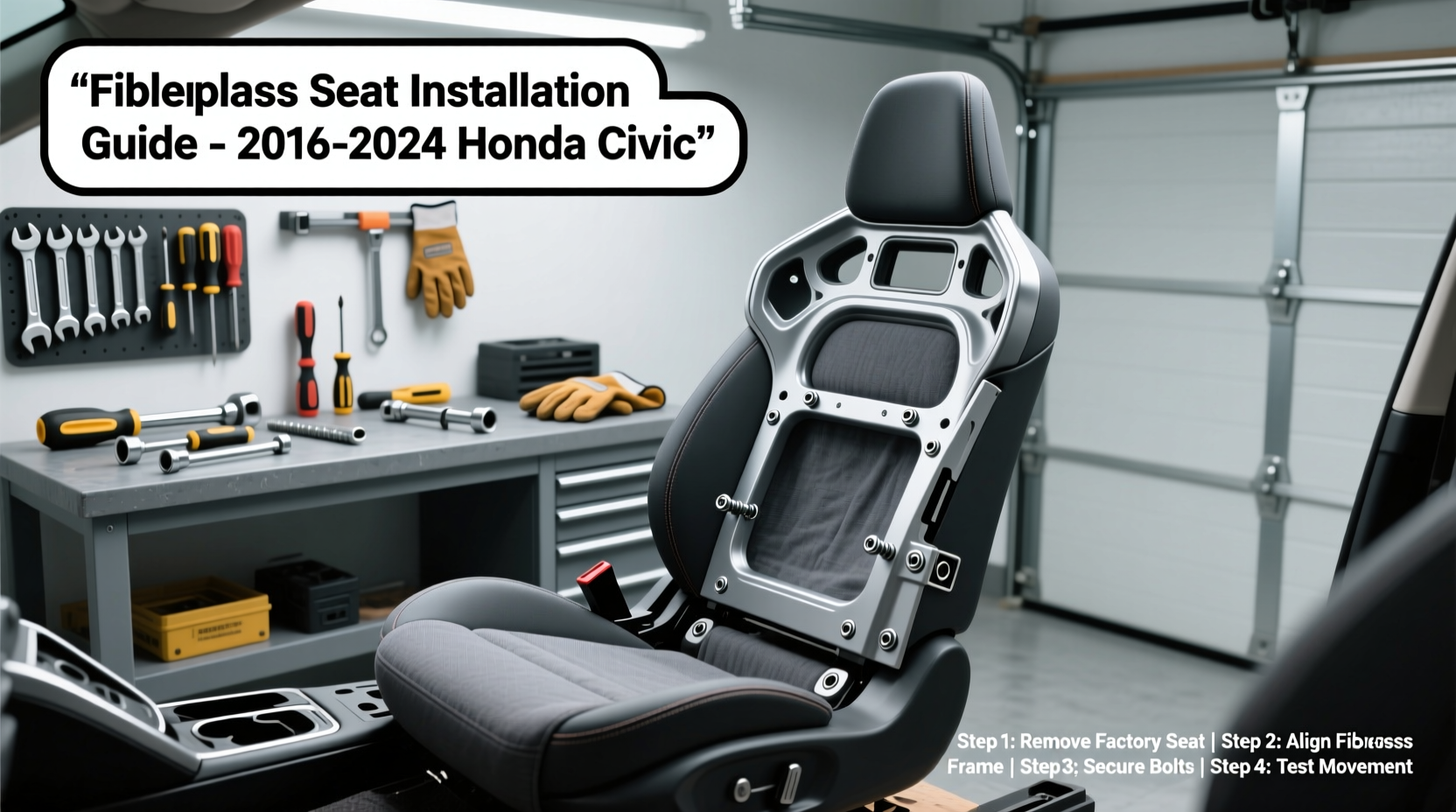 civic fibreglass seat install