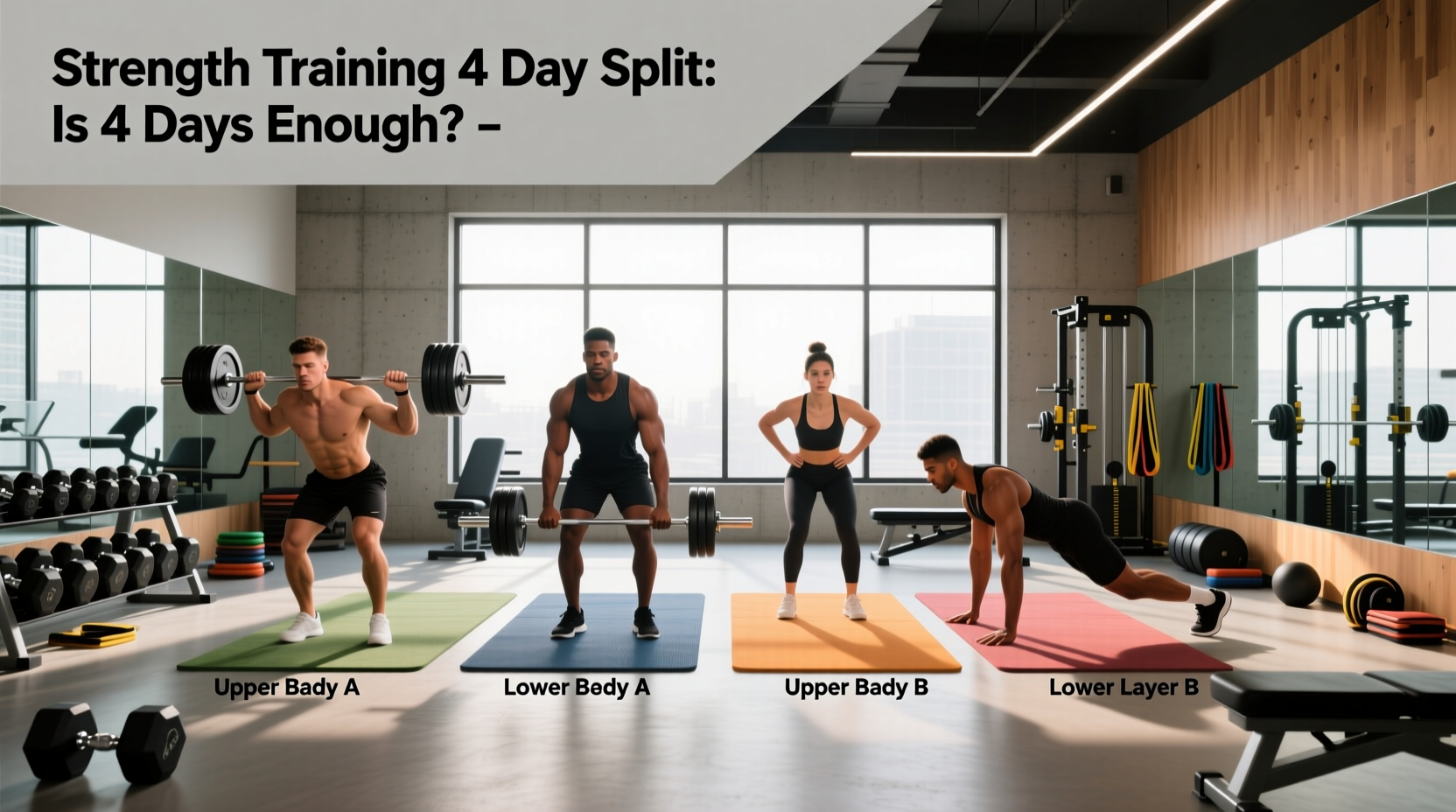 4 day strength training split guide
