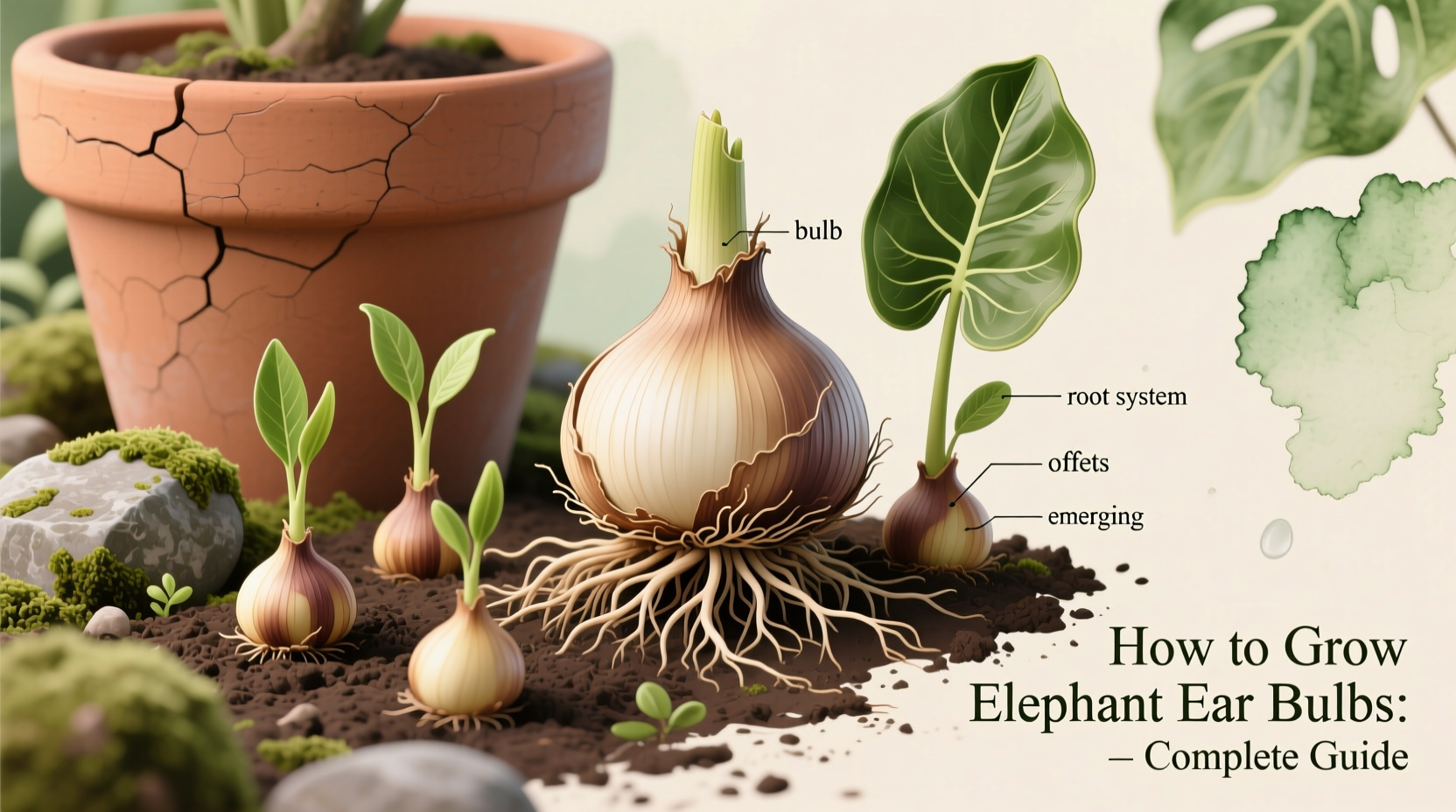 how to grow elephant ear bulbs